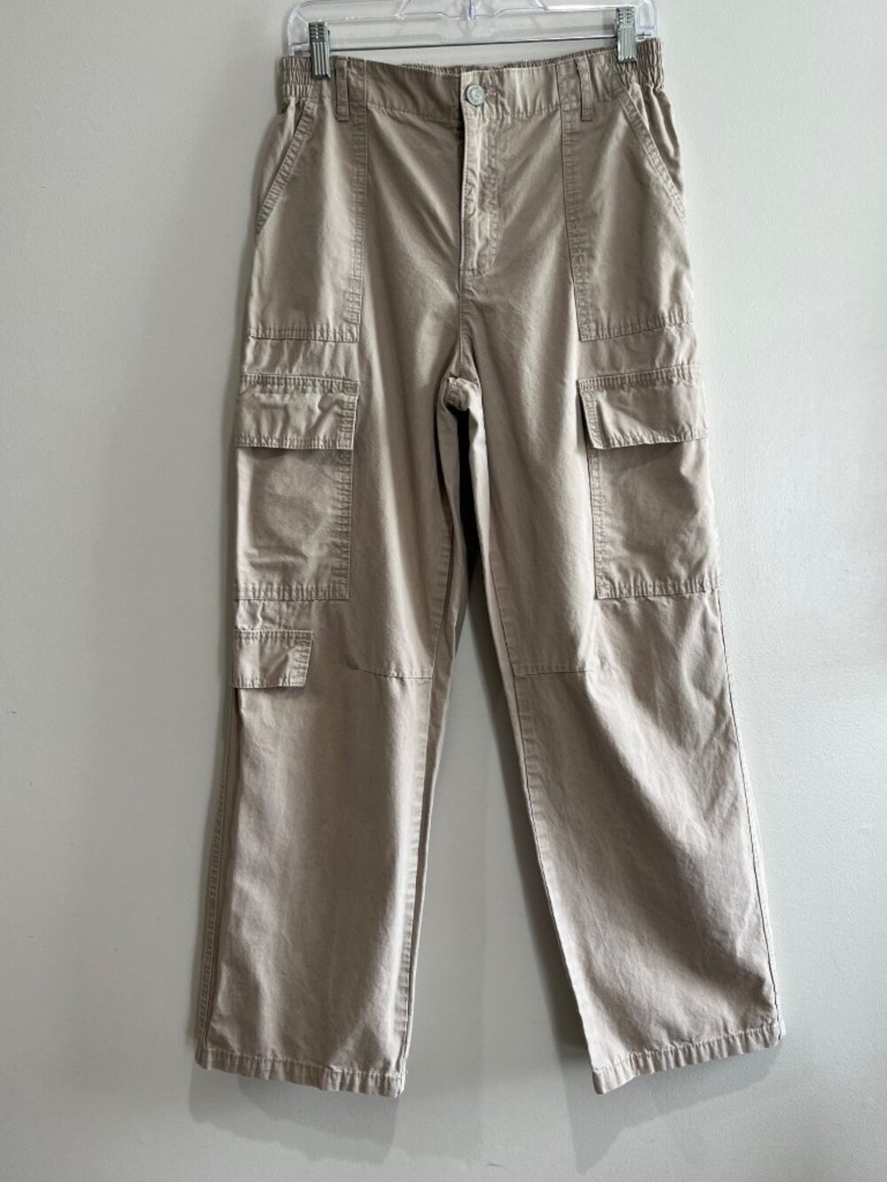 True Craft Utility Cargo Pants Womens 10 Khaki Wide Leg